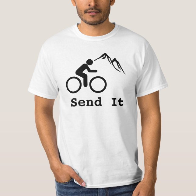 Mountain Biking Send It T-Shirt (Front)