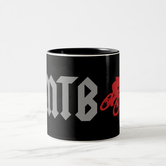 Mountain Biking Two-Tone Coffee Mug (Center)