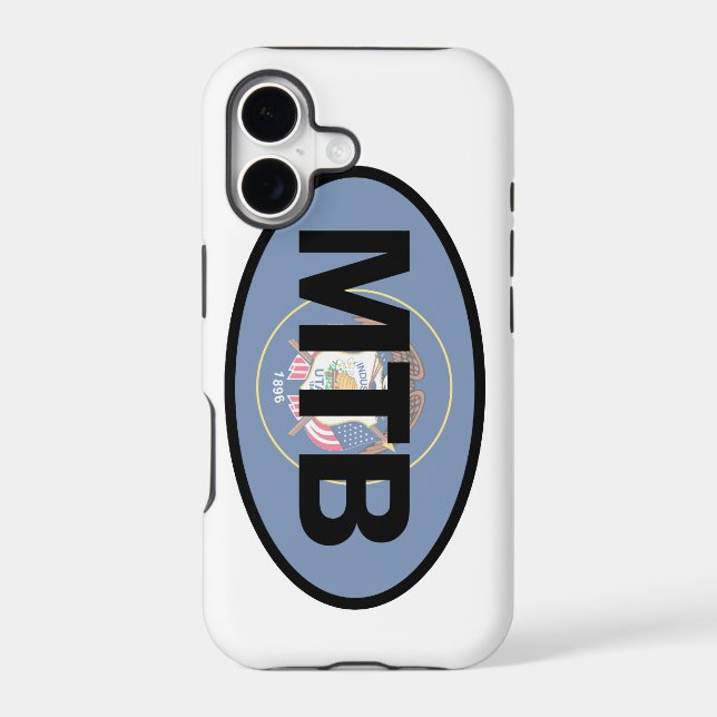 Mountain Biking Utah Flag Iphone Case (Back)