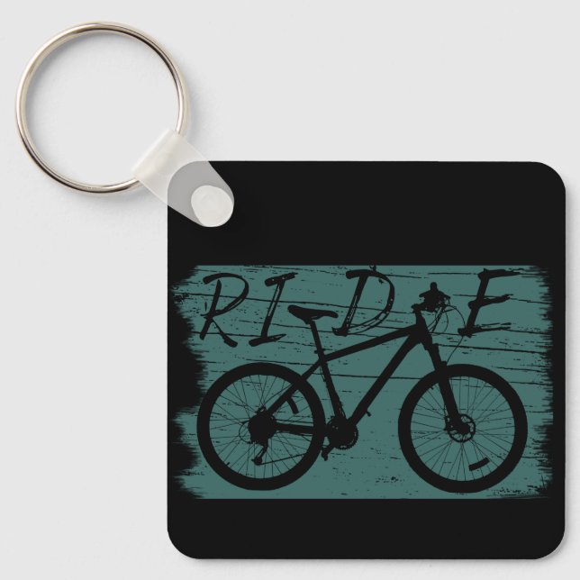 Mountain biking vintage keychain (Front)