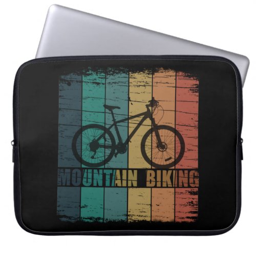 Mountain biking vintage laptop sleeve