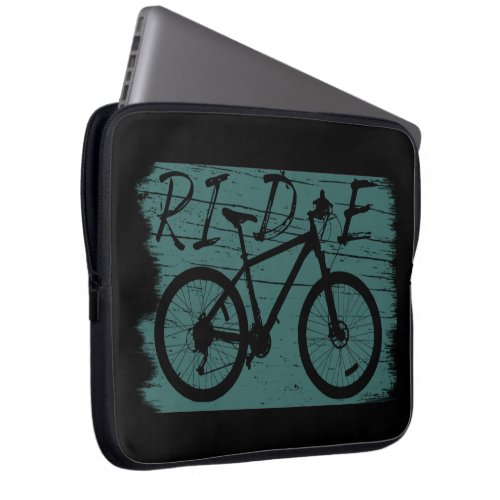 Mountain biking vintage laptop sleeve