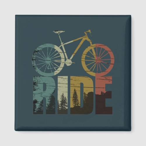 Mountain biking vintage magnet