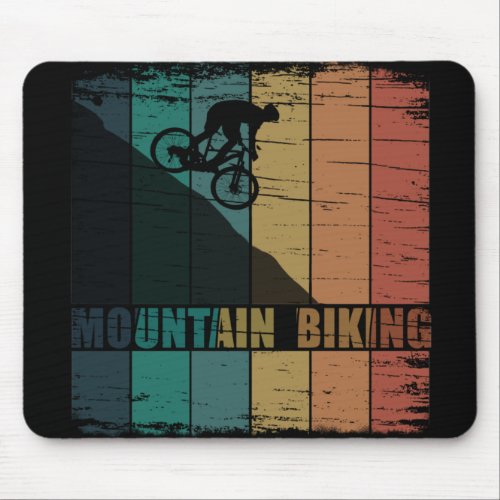 Mountain biking vintage mouse pad