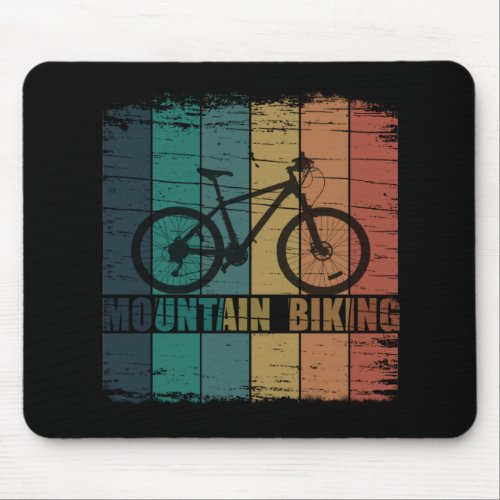 Mountain biking vintage mouse pad