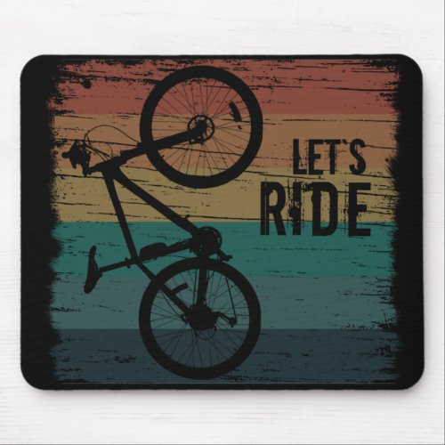 Mountain biking vintage mouse pad