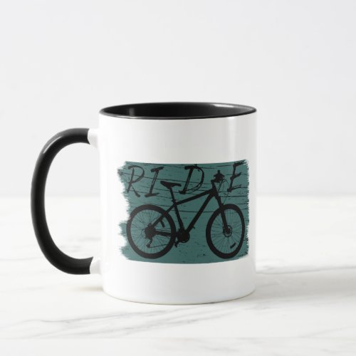 Mountain biking vintage mug