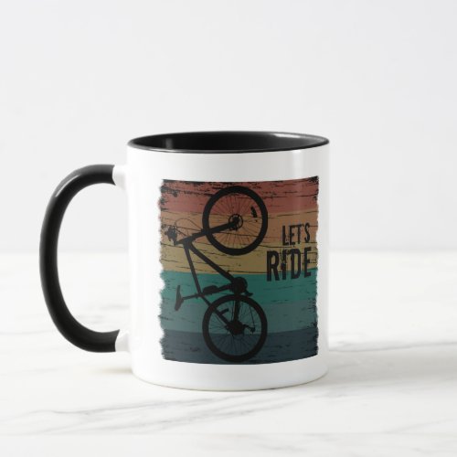 Mountain biking vintage mug