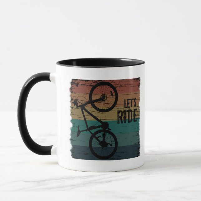Mountain biking vintage mug (Left)