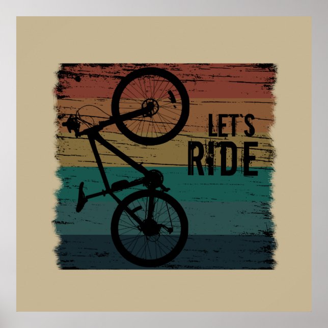 Mountain biking vintage poster (Front)