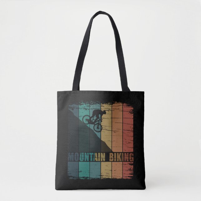 Mountain biking vintage tote bag (Front)