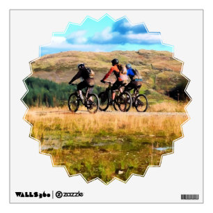 MOUNTAIN BIKING WALL DECAL