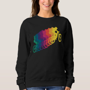 Mountain Biking Women Rainbow MTB Sweatshirt
