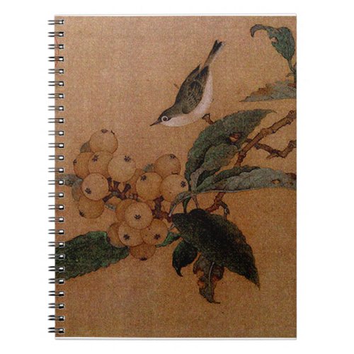 Mountain bird and loquats notebook