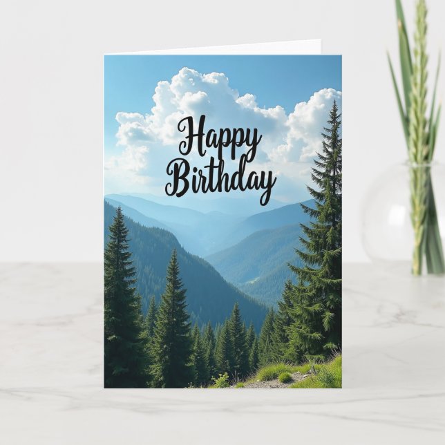 Mountain Birthday View Card (Front)