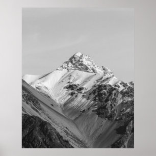 Mountain Black and White Photography Poster