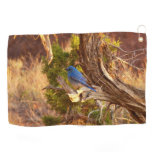 Mountain Bluebird at Arches Golf Towel