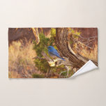 Mountain Bluebird at Arches Hand Towel