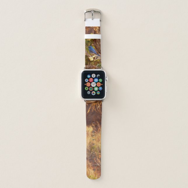 Mountain Bluebird at Arches National Park Apple Watch Band (Front)