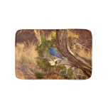 Mountain Bluebird at Arches National Park Bath Mat