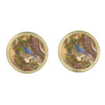 Mountain Bluebird at Arches National Park Cufflinks