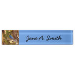 Mountain Bluebird at Arches National Park Desk Name Plate