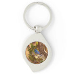 Mountain Bluebird at Arches National Park Keychain