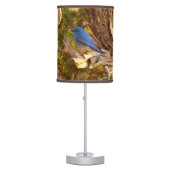 Mountain Bluebird at Arches National Park Table Lamp (Front)