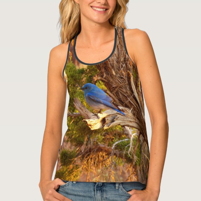 Mountain Bluebird at Arches National Park Tank Top (Front)