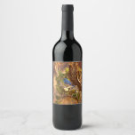 Mountain Bluebird at Arches National Park Wine Label