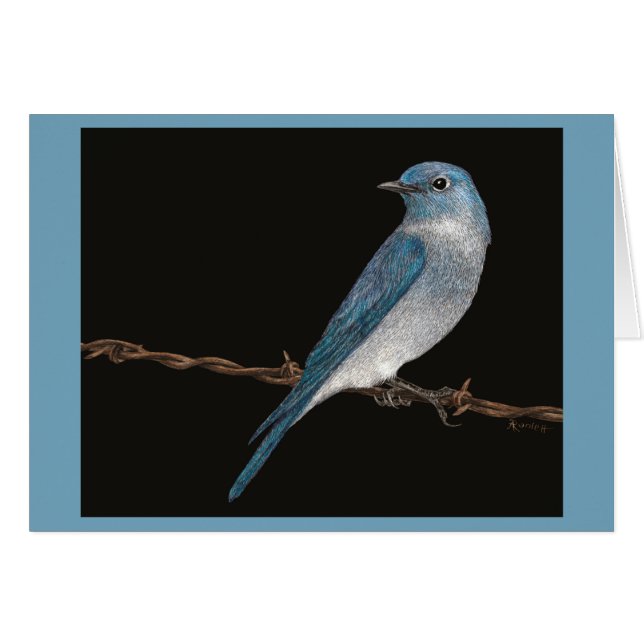 Mountain Bluebird Card (Front Horizontal)