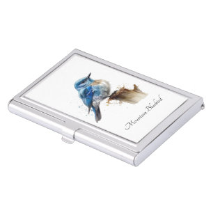 Mountain Bluebird Coastal Professional Charm Business Card Case