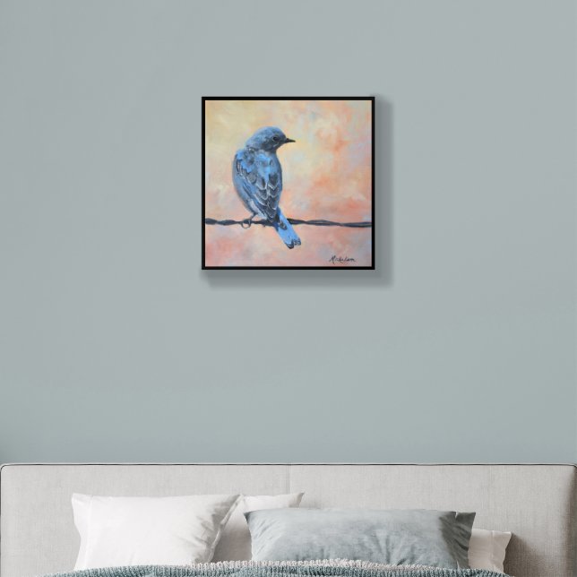Mountain Bluebird Fine Art Acrylic Photo Tile (Bedroom)