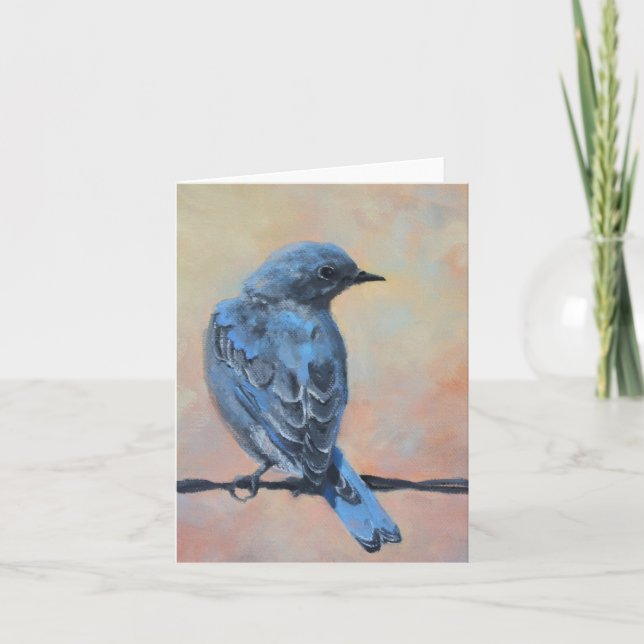 Mountain Bluebird Fine Art All Occasion Card (Front)