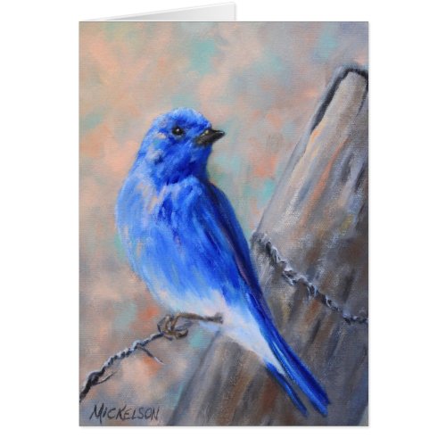 Mountain Bluebird Fine Art Greeting Card