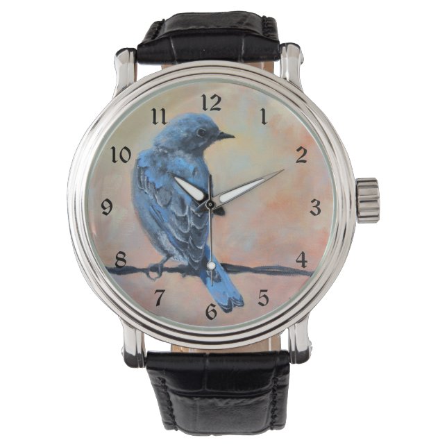 Mountain Bluebird Fine Art Watch (Front)