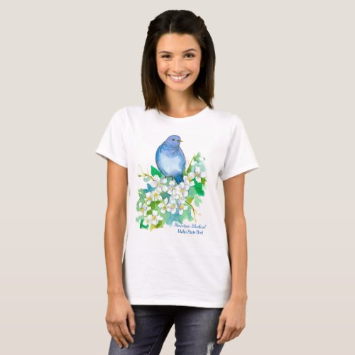 Mountain Bluebird Idaho State Bird T_Shirt