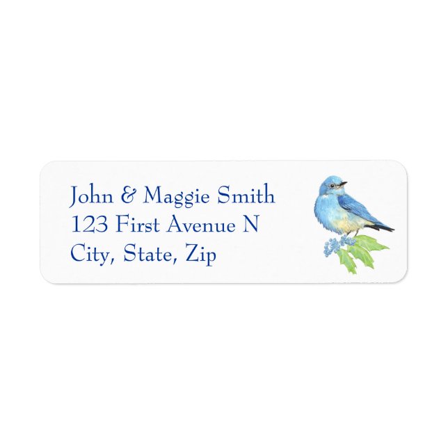 Mountain Bluebird Name Label (Front)