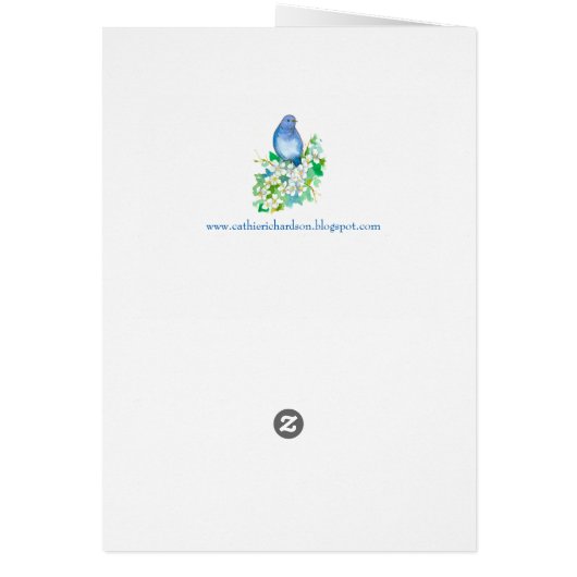 Mountain Bluebird State Bird of Idaho Blank (Back)