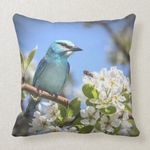 Mountain Bluebird Throw Pillow