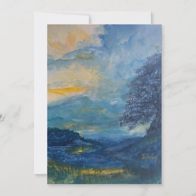 Mountain Blues \Flat Note Card (Front)
