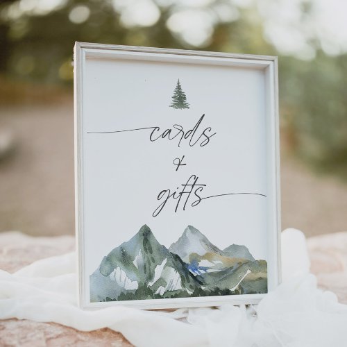 Mountain Boy Baby Shower Cards and Gifts Sign