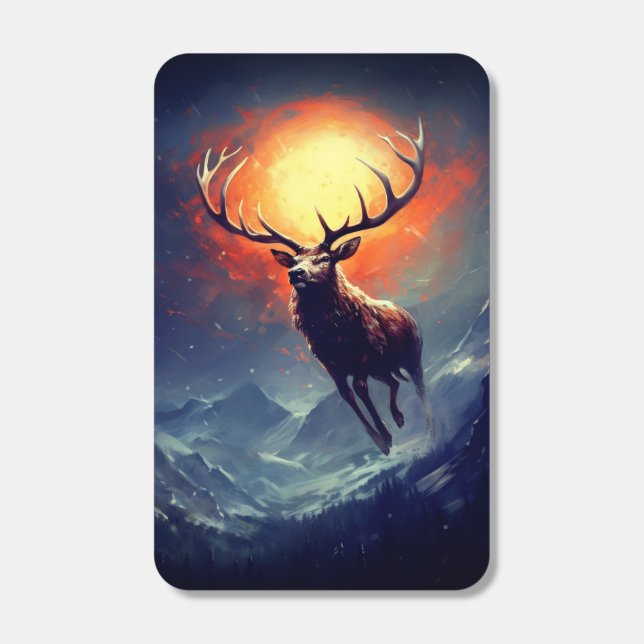 Mountain Buck Running From Blazing Fire   Matchboxes (Front)