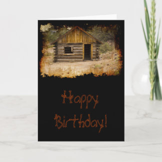 Mountain Cabin Birthday Card