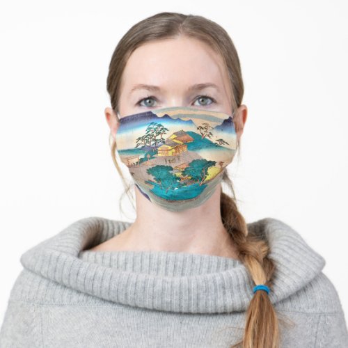 Mountain cabin design adult cloth face mask
