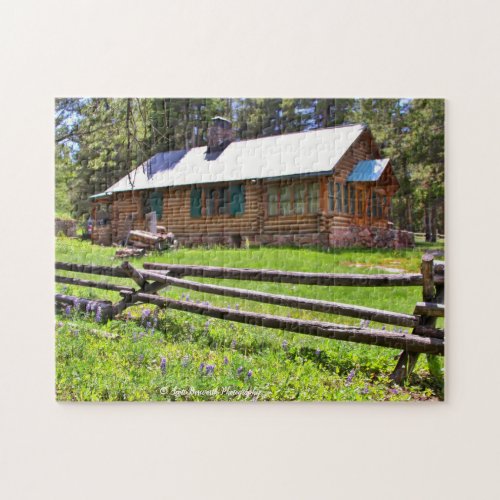 Mountain Cabin in Wyoming Jigsaw Puzzle