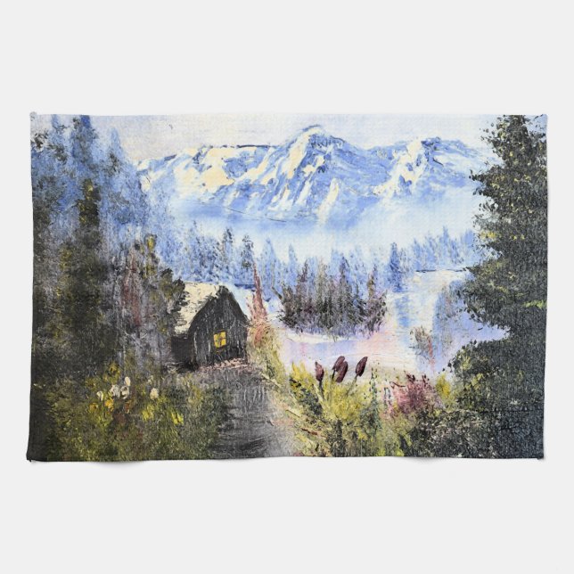 Mountain Cabin Towel (Horizontal)
