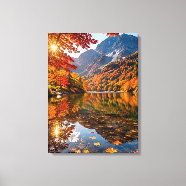 Mountain Calm in Fall Canvas Print (Front)