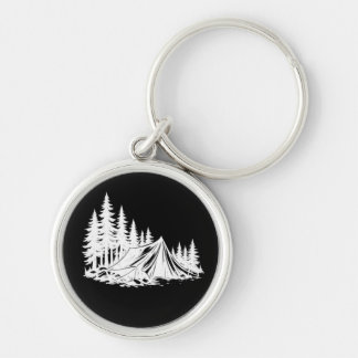 Mountain Camping Adventure Nature Keychain