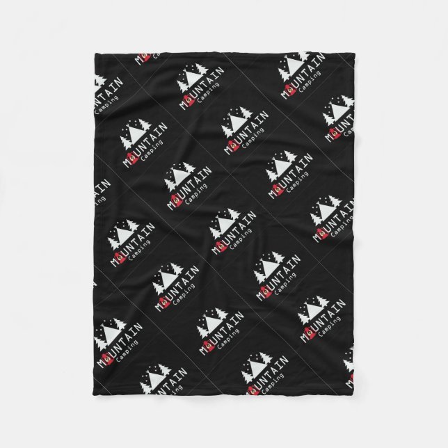 mountain camping fleece blanket (Front)